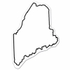 Maine State Shape Magnet - Full Color