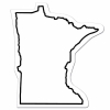 Minnesota State Shape Magnet - Full Color