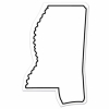 Mississippi State Shape Magnet - Full Color
