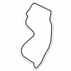 New Jersey State Shape Magnet - Full Color