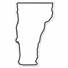 Vermont State Shape Magnet - Full Color