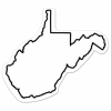West Virginia State Shape Magnet - Full Color