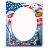 30 Mil Oval Center Patriotic Picture Frame Magnet - Full Color