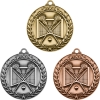 Stock Small Academic & Sports Laurel Medals - Lacrosse