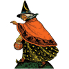 Vintage Halloween Witch Stand-Up