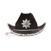 Black Felt Cowgirl Hat w/Gemstones