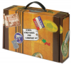 Themed Small Suitcase Shaped Box w/ Handle (9-3/4