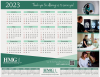 2-in-1 Repositionable Wall Calendar w/ Monitor Strip Calendar