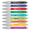 Liqui-Mark® ICE - Frosted Translucent Retractable Ballpoint Pen w/Rubber Grip