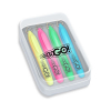 Liqui-Mark® Mini Brite Spots® Highlighter in Clear Plastic Box (4 Pack)