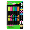 Set of 5 Neon Broadline Watercolor Markers - USA Made