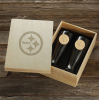 Staten 2-Piece Pilsner Set in Engraved Pine Box