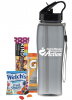 25 oz Water Bottle with Healthy Snacks