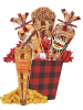 Holiday Popcorn Plaid Basket