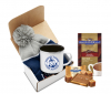 Knit Hat, & Enamel Mug with Cocoa and Chocolate Mailer