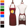 8 oz. Uniform fabric hang neck Kitchen aprons w/ 2 pockets