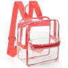 Mini Clear PVC Transparent Backpack With Front Accessory Pocket