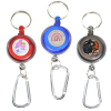 Transparent Round Badge Reel Holder w/ Carabiner & Keyring