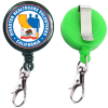 Large Retractable Round Badge Reel w/ Lobster Claw & Belt Clip