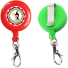 Retractable Round Badge Reel Holder w/ Lobster Claw & Belt Clip