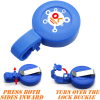 Retractable Round Badge Reel Holder w/ Plastic Foldable clip
