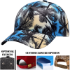 Dye-Sublimated Structured 5 Panel Sports Caps w/ Hook & Loop
