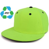 Structured 6 Panel rPET Recycled 100% Polyester Flat Bill Cap