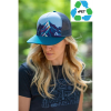 Mesh Flat Bill Cap RPET Recycled 100% Polyester Sublimation Crown Trucker Hat