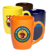 12 oz Coffee Mugs with Custom Imprint Glossy Cup Curved Grip