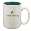 Glossy 15 oz. Two-Tone Ceramic Coffee Mug
