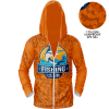 Unisex 170 GSM Sunproof SPF 50+ Fishing Sublimation Pullover Hoodie W/ Zipper And Pockets