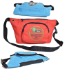 600D Polyester Fanny Pack w/ 3 Zippers 13.4