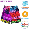 Youth 135GSM Breathable Wrinkle Free Hawaiian Shorts, Soft & Cool
