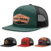 Premium 7-Panel Mesh Back Cap Flat Bill Trucker Hat With Snapback Closure - Embroidery