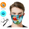 RUSH 2-Layer Face Mask w/ Full Color Logo Adjustable Masks