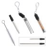 Reusable Retractable Straw w/Carabiner Carrying Case