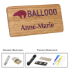 1.25 inch x 3 inch Engraved Wood Name Badge