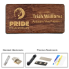 2.125 inch x 3.375 inch Engraved Wood Name Badge