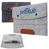 Clamshell Felt Laptop Sleeve w/ Two Compartments