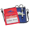 Red Classic Printed Event Pouch w/Top Zipper & Adjustable Cord