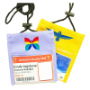 Yellow Popular Non-Woven Convention Pouch w/Rope Lanyard