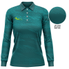 Women's 160 GSM Delicate Brushed Milk Silk Sublimation Long Sleeve Polo Shirt