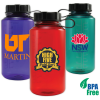 32 oz. BPA free Plastic Water Bottle w/ Tethered lid