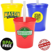 16 oz. USA made Stadium Cup with Lid & Straw