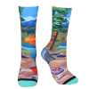 Crew 360 digital print colored toe unisex socks