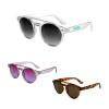 UV Protection Round Sunglasses with Clear Frame