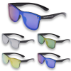 Mirrored Metallic Accent Sunglasses w/UV Protection
