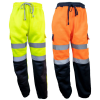 High Visibility Color Block Safety Sweatpants Class E Reflective Tape Joggers