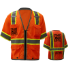 Hi Vis 3.8oz. Knitted Class 3 Two Tone Reflective Safety Vest With Dual Mic Tab & 4 Pockets