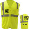 High Viz 3.8 Oz. Polyester Class 2 Reflective Tape Safety Vest With Pocket